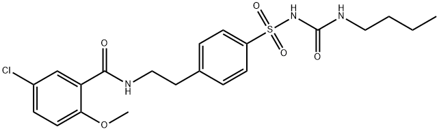 1-Butyl-3-[[4-[2-[(5-chloro-2-Methoxybenzoyl)aMino]ethyl]phenyl] Sulfonyl Urea Structure