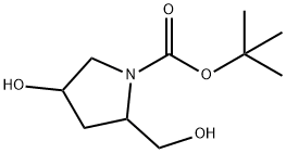 1-Pyrrolidinecarboxylicacid, 4-hydroxy-2-(hydroxyMethyl)-, 1,1-diMethylethyl ester 구조식 이미지