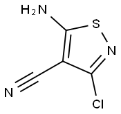 5-amino-3-chloro-4-isothiazolecarbonitrile Structure