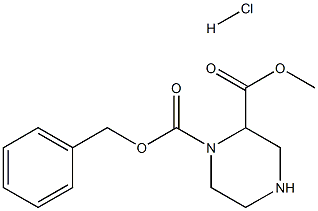 1-N-CBZ-piperazine-2-carboxylic acid Methyl ester-HCl Structure