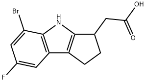 2-(5-BroMo-7-fluoro-1,2,3,4-tetrahydrocyclopenta[b]indol-3-yl)acetic acid Structure
