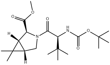 (1R,2S,5S)-Methyl 3-((S)-2-(3-(t-butyl)ureido)-3,3-diMethyl butanoyl)-6,6-diMethyl-3-azabicyclo [3.1.0]hexane-2-carboxylate Structure