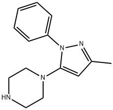 1-(3-Methyl-1-phenyl-5-pyrazolyl)piperazine 구조식 이미지