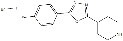 2-(4-Fluorophenyl)-5-(piperidin-4-yl)-1,3,4-oxadiazole hydrobroMide Structure