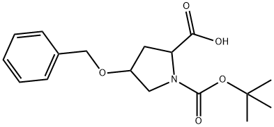 4-벤질옥시-피롤리딘-1,2-디카르복실산1-tert-부틸에스테르 구조식 이미지