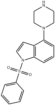 1-(phenylsulfonyl)-4-(1-piperazinyl)-1H-indole Structure