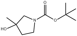 tert-Butyl 3-hydroxy-3-Methylpyrrolidine-1-carboxylate Structure