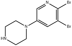 1-(5,6-디브로모피리딘-3-일)피페라진 구조식 이미지