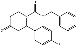 benzyl 2-(4-fluorophenyl)-4-oxopiperidine-1-carboxylate Structure