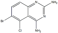 6-BROMO-5-CHLORO-2,4-DIAMINOQUINAZOLINE 구조식 이미지