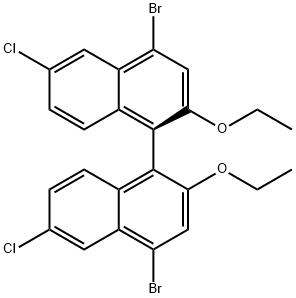 (S)-6,6'-dichloro-4,4'-dibroMo-2,2'-diethoxyl-1,1'-binaphthyl Structure