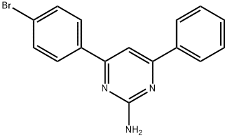 4-(4-BroMophenyl)-6-phenylpyriMidin-2-aMine 구조식 이미지