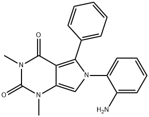 6-(2-aMinophenyl)-1,3-diMethyl-5-phenyl-1H-pyrrolo[3,4-d]pyriMidine-2,4(3H,6H)-dione Structure