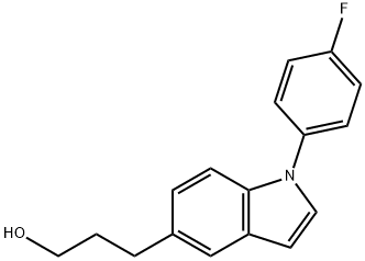 4-(1-(4-fluorophenyl)-1H-indol-3-yl)butan-1-ol Structure