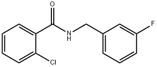 2-chloro-N-(3-fluorobenzyl)benzamide 구조식 이미지