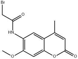 N-(7-Methoxy-4-Methyl-2-oxo-2H-chroMenyl)-2-broMoacetaMide 구조식 이미지