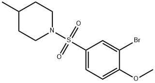 1-((3-broMo-4-Methoxyphenyl)sulfonyl)-4-Methylpiperidine Structure