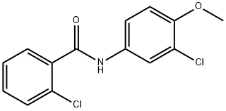 2-Chloro-N-(3-chloro-4-Methoxyphenyl)benzaMide, 97% 구조식 이미지