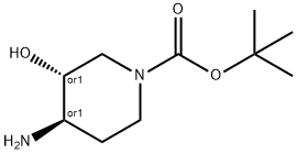 trans-4-AMino-1-Boc-3-하이드로… 구조식 이미지