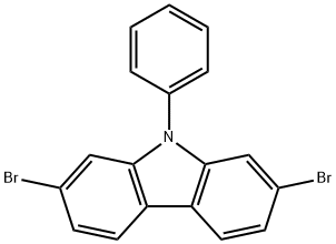 2,7-Dibromo-N-phenylcarbazole Structure