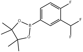 2-(3-(difluoroMethyl)-4-fluorophenyl)-4,4,5,5-tetraMethyl-1,3,2-dioxaborolane Structure