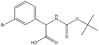 Boc-aMino-(3-broMophenyl)acetic acid 구조식 이미지
