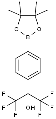 1,1,1,3,3,3-hexafluoro-2-(4-(4,4,5,5-tetraMethyl-1,3,2-dioxaborolan-2-yl)phenyl)propan-2-ol 구조식 이미지