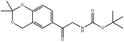 tert-Butyl (2-(2,2-dimethyl-4H-benzo[d][1,3]dioxin-6-yl)-2-oxoethyl)carbamate Structure