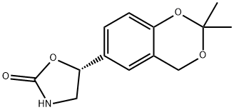 2-Oxazolidinone, 5-(2,2-diMethyl-4H-1,3-benzodioxin-6-yl)-, (5R)- 구조식 이미지