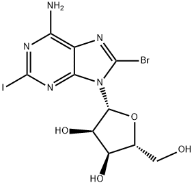 8-BroMo-2-요오도아데노신 구조식 이미지