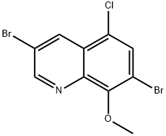 3,7-DibroMo-5-클로로-8-메톡시퀴놀린 구조식 이미지