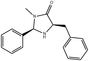 (2R,5R)-3-Methyl-2-phenyl-5-(phenylMethyl)-4-IMidazolidinone Structure