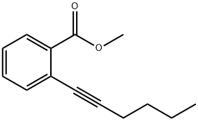 메틸2-(hex-1-yn-1-yl)benzoate 구조식 이미지