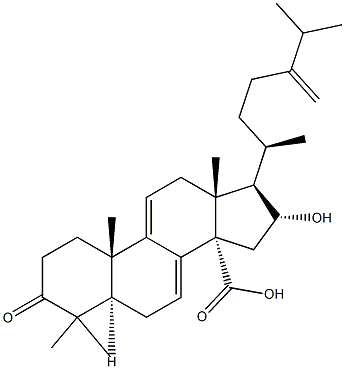 16α-Hydroxy-24-methylene-3-oxo-5α-lanosta-7,9(11)-diene-21-oic acid 구조식 이미지