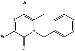 1-benzyl-3,5-dibroMo-6-Methylpyrazin-2(1H)-one 구조식 이미지