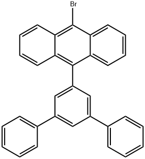 9-(3,5-diphenylphenyl)-10-broMoanthracene Structure