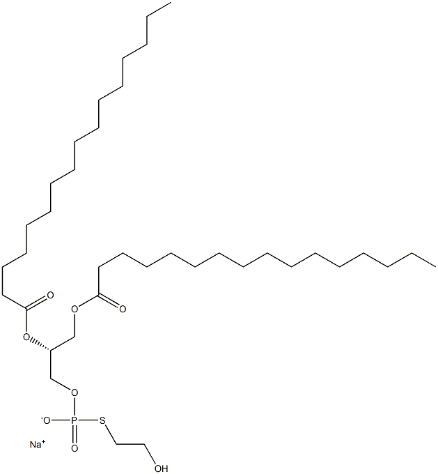 1,2-디팔미토일-Sn-글리콜-3-포스포티오에탄올(SodiuM염) 구조식 이미지