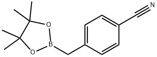 4-((4,4,5,5-테트라메틸-1,3,2-디옥사보롤란-2-일)메틸)벤조니트릴 구조식 이미지