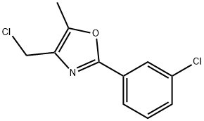 4-(CHLOROMETHYL)-2-(3-CHLOROPHENYL)-5-METHYLOXAZOLE Structure