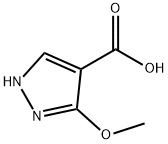 3-Methoxy-1H-Pyrazole-4-carboxylic acid 구조식 이미지