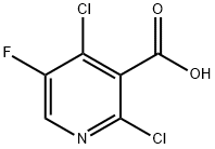 2,4-DICHLORO-5-FLUORO-3-PYRIDINECARBOXY& 구조식 이미지