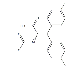 (S)-N-Boc-3,3-비스(4-플루오로페닐)알라닌 구조식 이미지