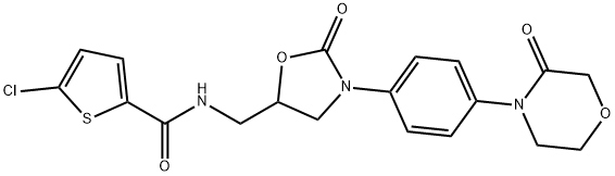2-ThiophenecarboxaMide, 5-chloro-N-[[2-oxo-3-[4-(3-oxo-4-Morpholinyl)phenyl]-5-oxazolidinyl]Methyl]- Structure