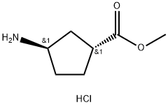 Trans-(1R,2R)-Methyl 3-aMinocyclopentanecarboxylate hydrochloride Structure