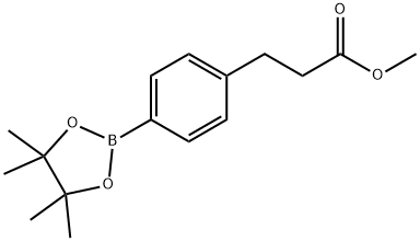 Methyl 3-(4-(4,4,5,5-tetraMethyl-1,3,2-dioxaborolan-2-yl)phenyl)propanoate 구조식 이미지