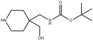 CarbaMic acid, [[4-(hydroxyMethyl)-4-piperidinyl]Methyl]-, 1,1-diMethylethyl ester (9CI) Structure