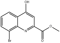 8-BroMo-4-hydroxy-quinoline-2-carboxylic acid Methyl ester Structure
