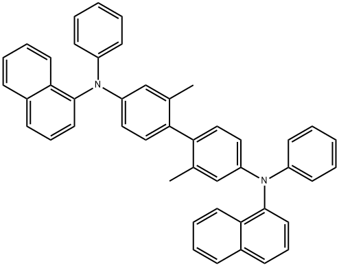 α-NPD,N,N'-비스(나프탈렌-1-일)-N,N'-비스(페닐)-2,2-diMe 구조식 이미지
