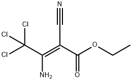 (Z)-ethyl 3-aMino-4,4,4-trichloro-2-cyanobut-2-enoate Structure
