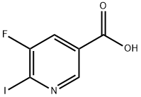 3-Pyridinecarboxylic acid, 5-fluoro-6-iodo- 구조식 이미지